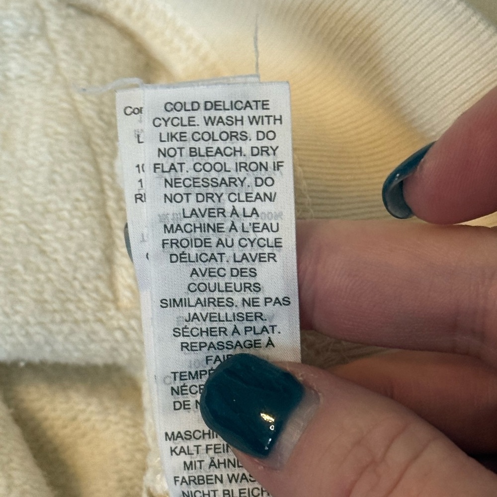 Tory Sport Cream Hoodie with Green Lettering - Picture 7 of 9